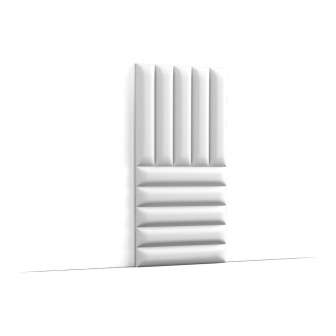 Panou decorativ 3D alb cu design riflat