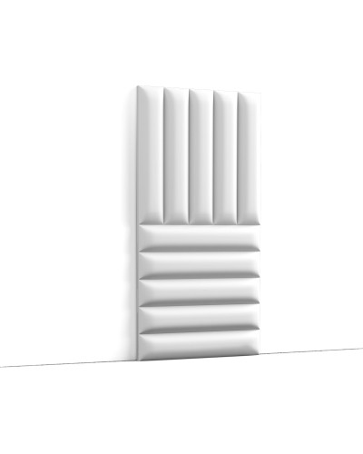 Panou decorativ 3D alb cu design riflat