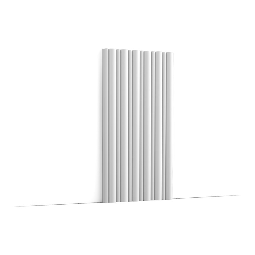 Panou decorativ 3D riflat alb