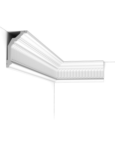 Cornișă decorativă tavan albă cu model clasic
