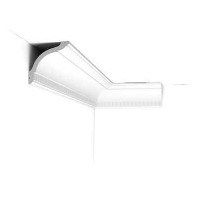 Cornișă decorativă tavan albă, model minimalist