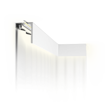 Cornișă decorativă albă pentru tavan, model CX215-2600 Ledge