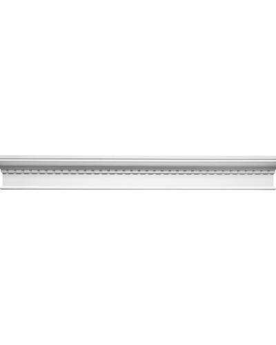 Element decorativ alb, tip fronton, aplicat pe perete