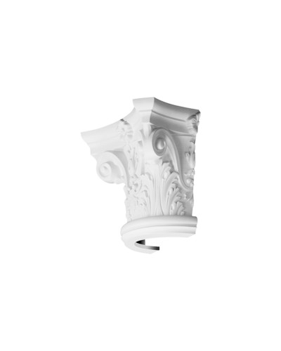 Capitel decorativ alb pentru coloane și semicoloane