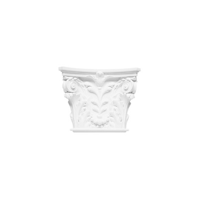 Capitel decorativ alb pentru coloane și semicoloane