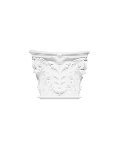 Capitel decorativ alb pentru coloane și semicoloane