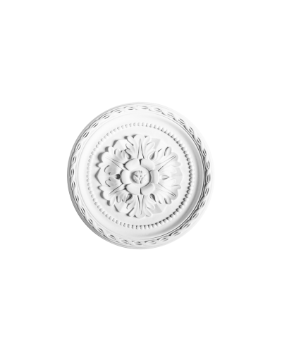 Rozetă decorativă albă cu design floral