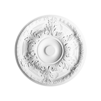 Rozeta decorativa alba cu model floral