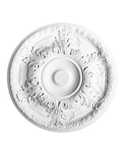 Rozeta decorativa alba cu model floral