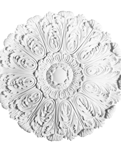 Rozetă decorativă albă cu design floral