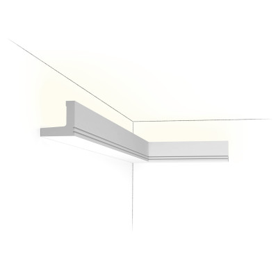 Cornisa decorativa pentru iluminat indirect, dimensiuni 200x5x5 cm