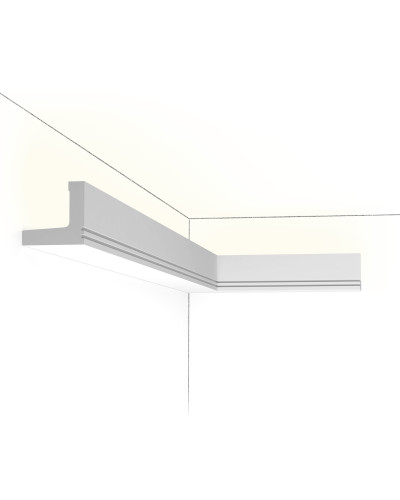 Cornisa decorativa pentru iluminat indirect, dimensiuni 200x5x5 cm