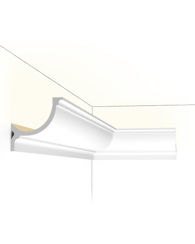 Cornișă decorativă albă pentru iluminat indirect cu LED