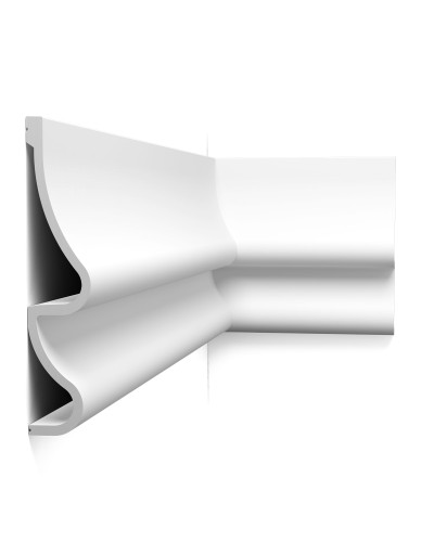 Profil decorativ alb cu design curbat
