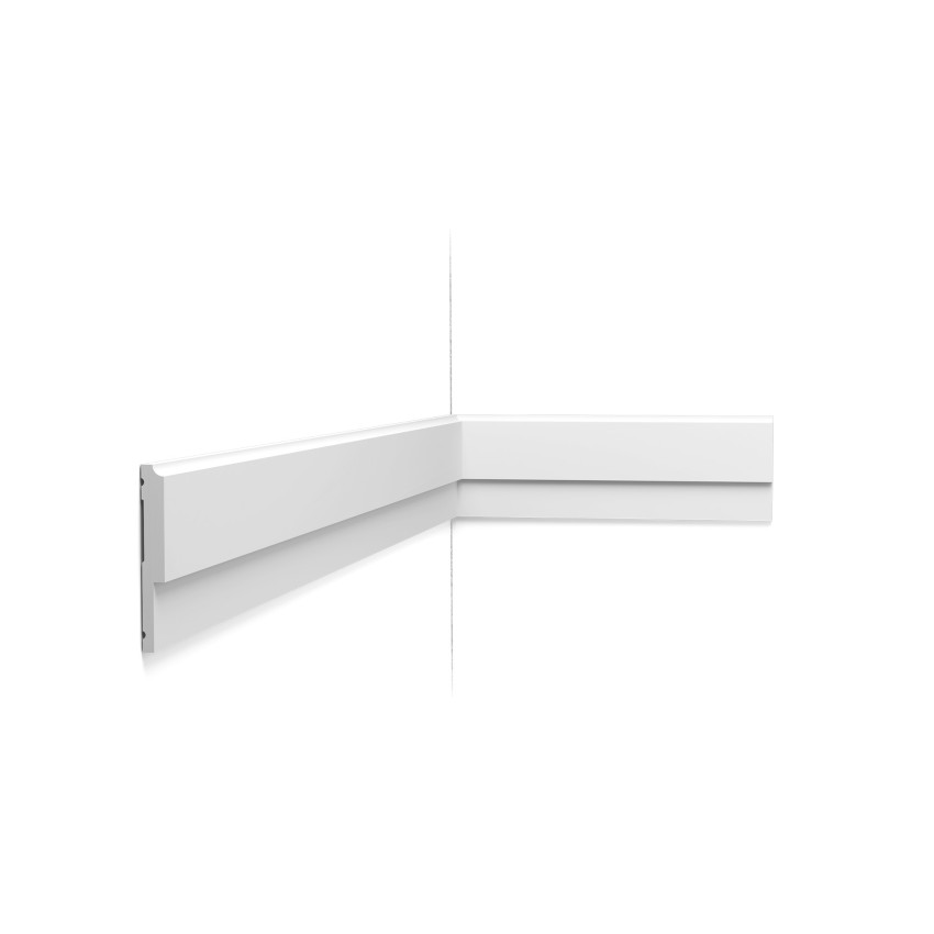 Brau decorativ alb, montat pe perete