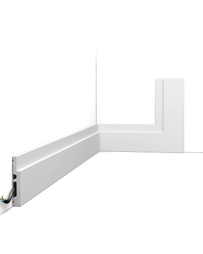 Plinta decorativă modernă albă, ideală pentru finisaje interioare elegante