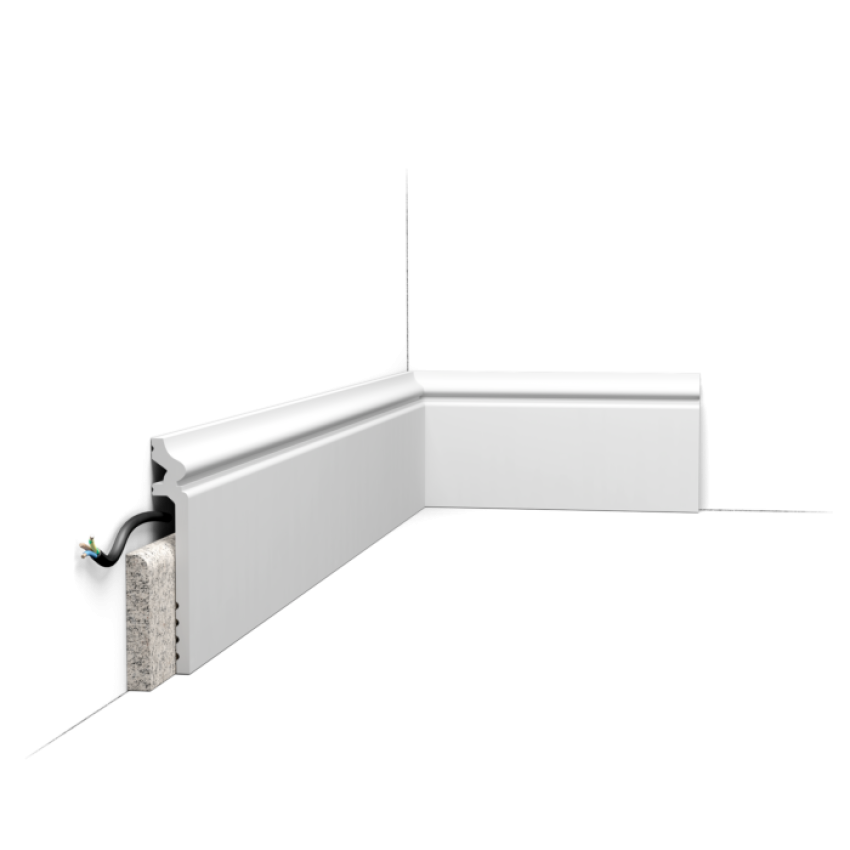 Plinta decorativa alba, model Luxxus SX186