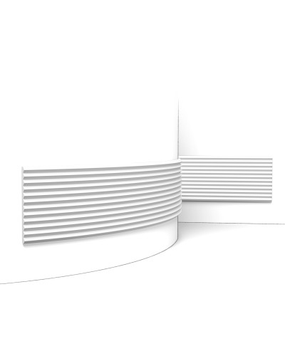 Panou decorativ riflat alb, design ZigZag