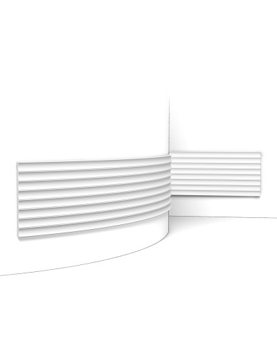 Panou decorativ riflat alb cu design modern