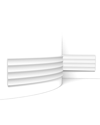Panou decorativ riflat alb