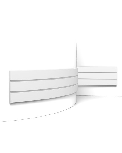Panou decorativ 3D riflat alb