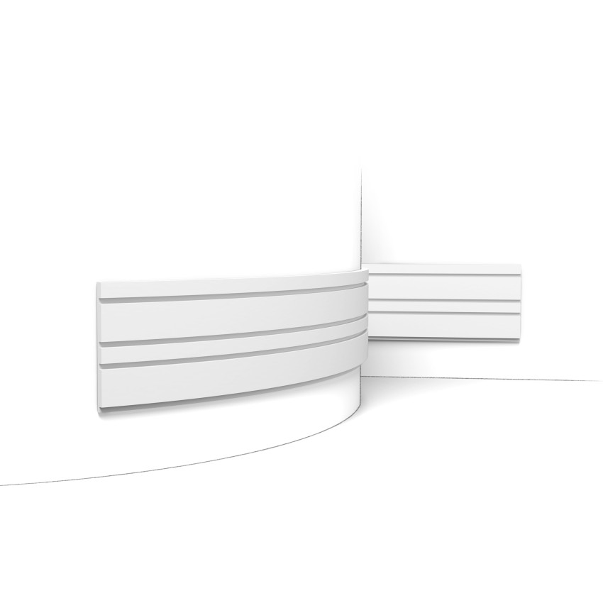 Panou decorativ 3D riflat alb