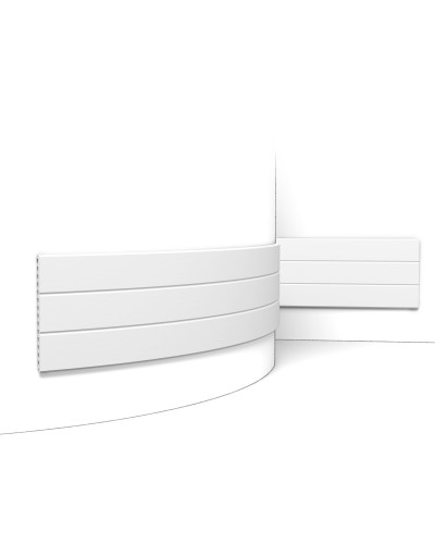 Panou decorativ riflat alb flexibil
