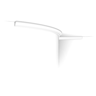 Cornisa flexibila tavan, profil decorativ alb