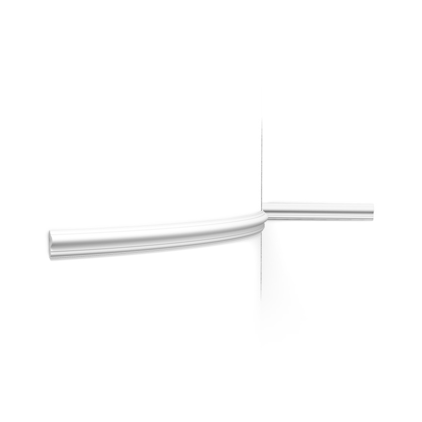 Brau decorativ flexibil montat pe perete curbat