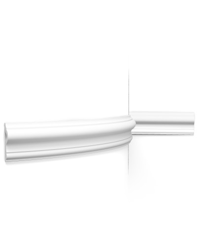 Brau decorativ flexibil alb, dimensiuni 200 x 7.5 x 2 cm