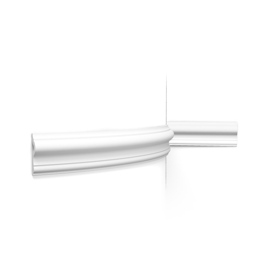 Brau decorativ flexibil alb, dimensiuni 200 x 7.5 x 2 cm