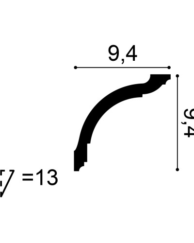 Cornișă decorativă tavan albă, model minimalist