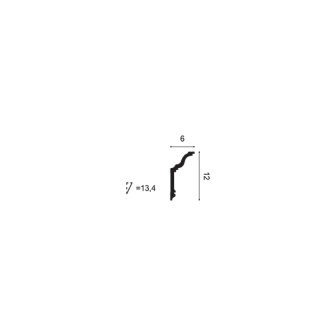 Cornișă decorativă tavan, profil Duropolymer