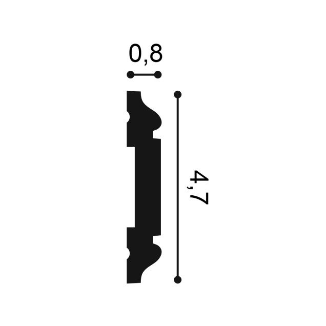 Profil decorativ Axxent PX144 montat pe perete
