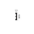 Plinta Axxent SX157-RAL9003, Dimensiuni: 200 X 6.6 X 1.3 cm, Orac Decor