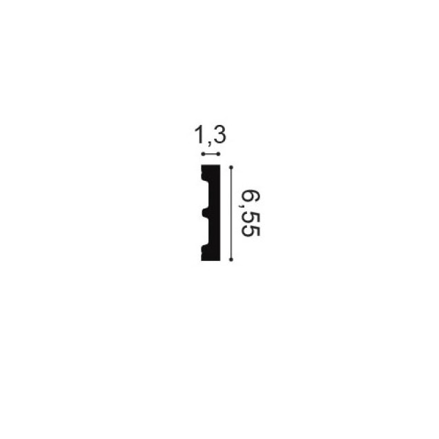 Plinta decorativa alba Axxent SX157