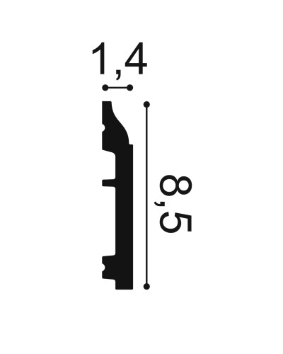 Plintă decorativă flexibilă albă, model Axxent SX172F