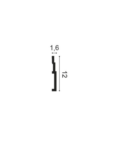Plinta decorativa moderna alba, dimensiuni 200x12x1.6 cm