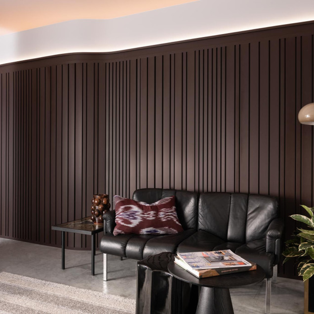 Panou decorativ riflat 3D alb