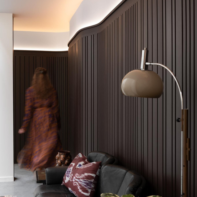 Panou decorativ 3D riflat alb