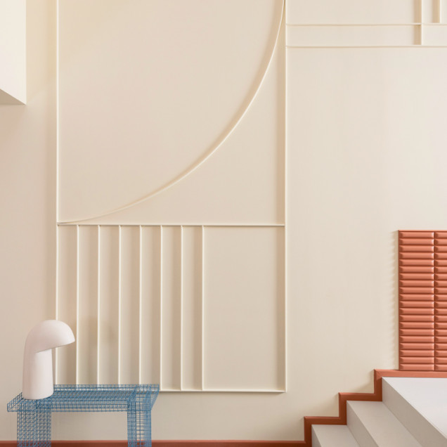 Panou decorativ 3D riflat alb