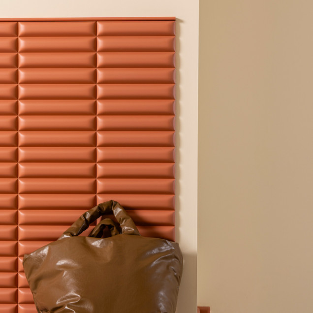 Panou decorativ 3D riflat alb