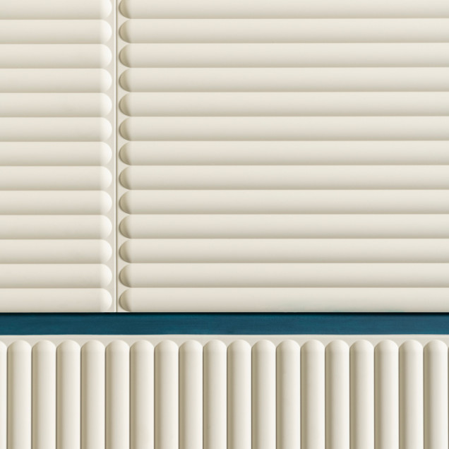 Panou decorativ 3D riflat alb