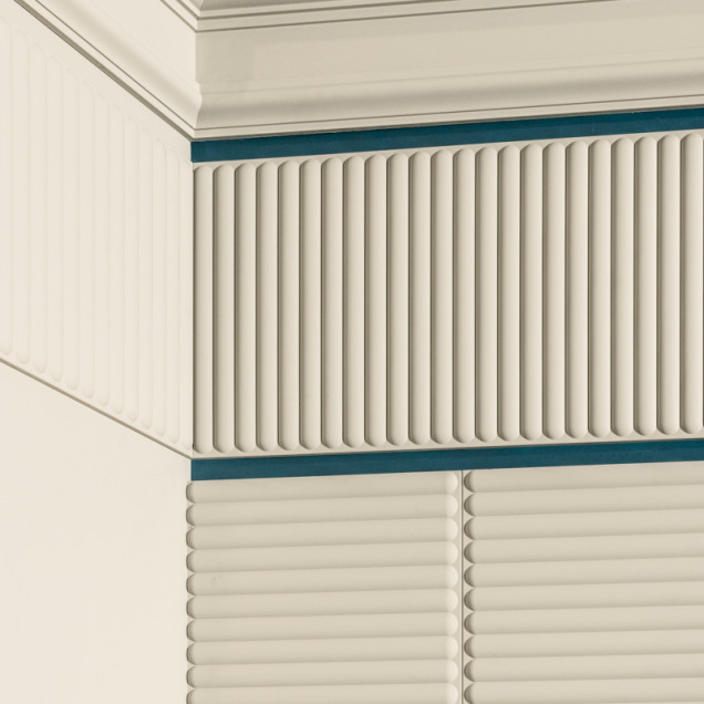Panou decorativ 3D riflat alb