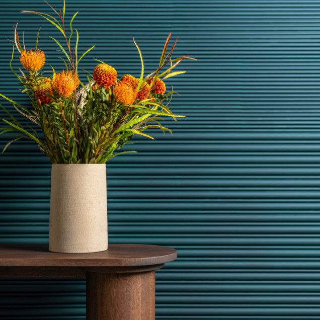 Panou decorativ 3D riflat alb