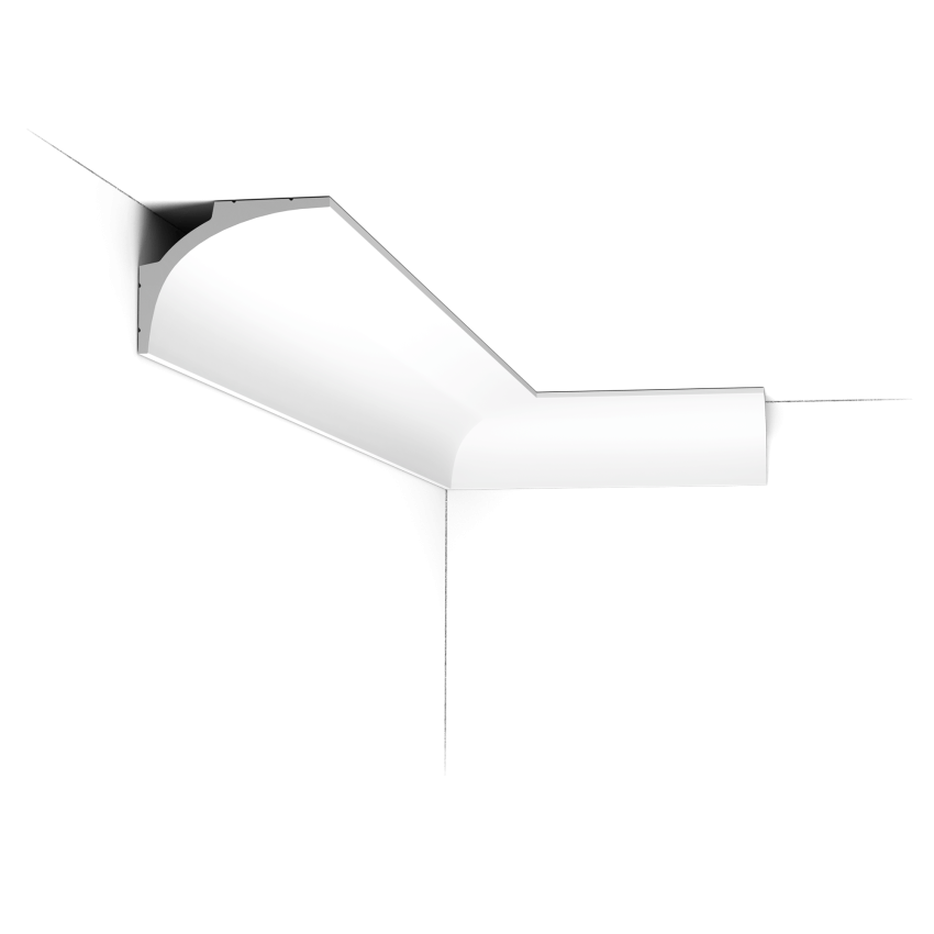Cornișă albă modernă, profil decorativ pentru tavan