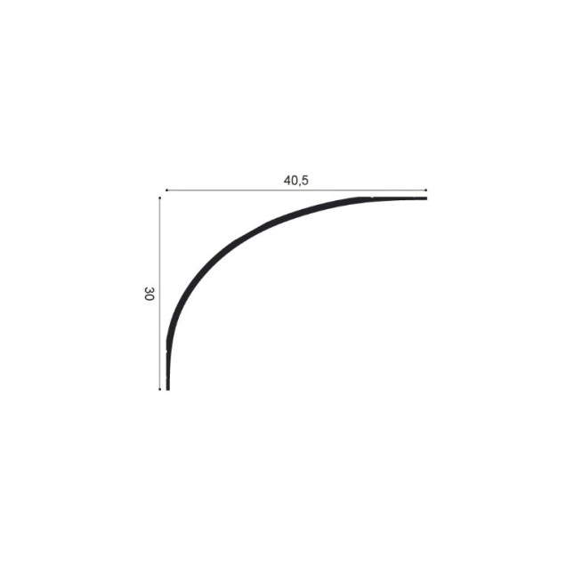 Cornișă decorativă albă C994 Infinity, model modern pentru tavan