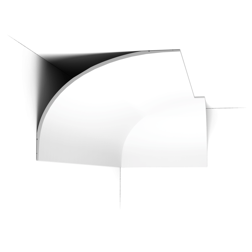 Cornișă decorativă albă C994 Infinity, model modern pentru tavan