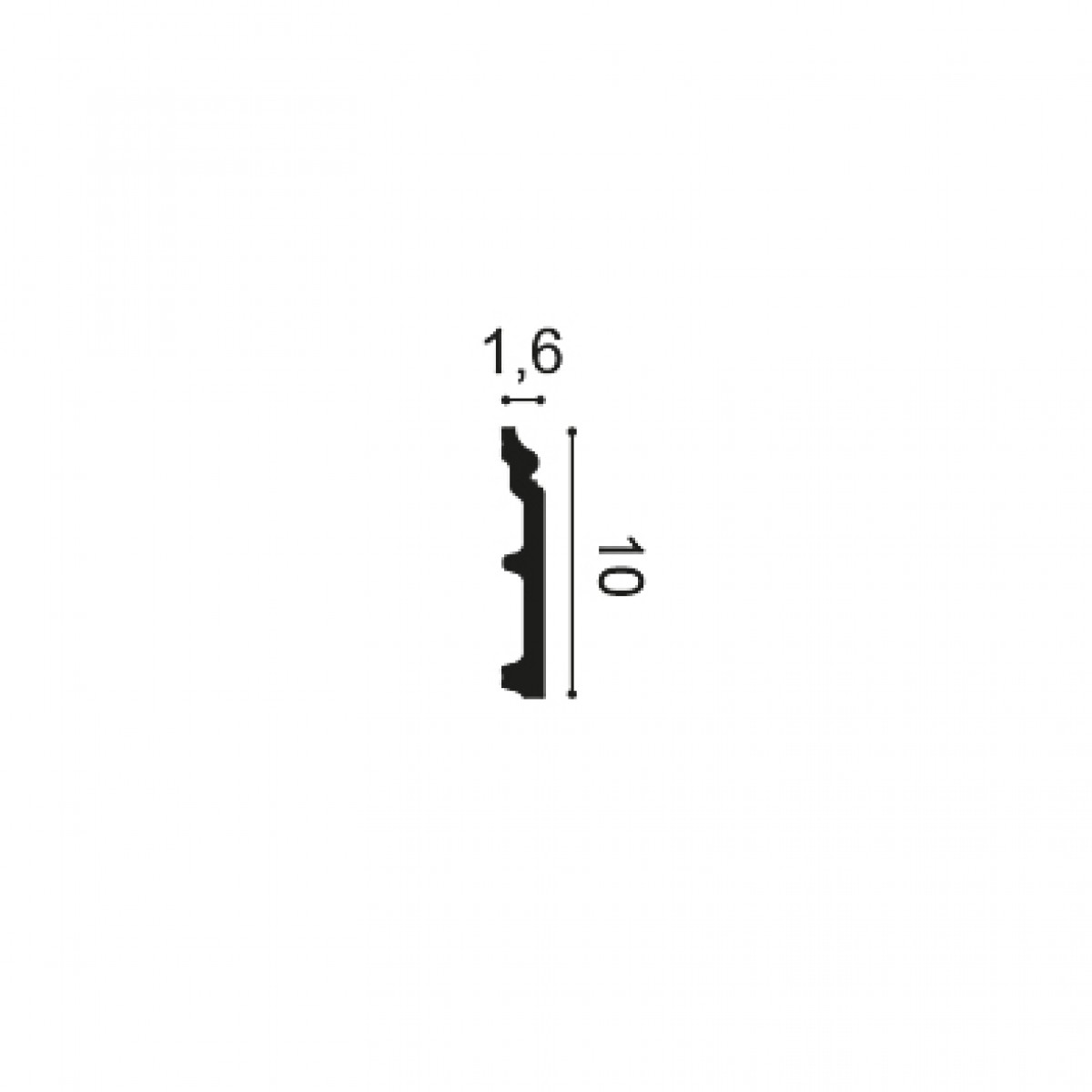 Plinte decorative Orac Decor ORC-SX173-RAL9003, material: Duropolymer®