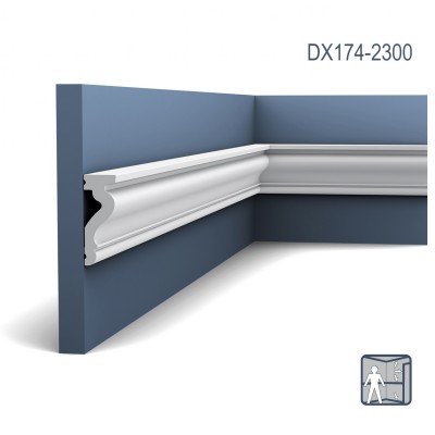 Plintă / Ancadrament Usa Luxxus DX174-2300, Dimensiuni: 230 X 2.2 X 6 cm, Orac Decor, Plinte decorative 